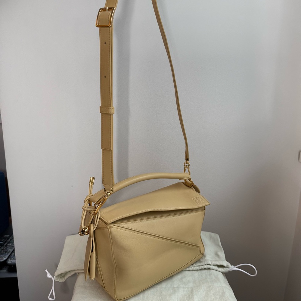 Loewe Pale Yellow Leather Shoulder Bag - Picture 4 of 16